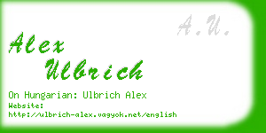 alex ulbrich business card